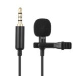 3.5mm Lavalier Mini Microphone Portable Wired Condenser Microphone 145cm for Conference Interview Broadcasting