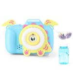 Music Light Bubble Maker Camera Shaped Bubble Machine for Kids Toy – Black