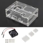For Raspberry Pi 2/3/B+ Clear Acrylic Case + Cooling Fan + Heatsink