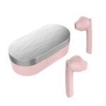 TWS Wireless Bluetooth 5.0 Stereo Headphones Fingerprint Touch Earphones In-ear Headset with Mic – Pink
