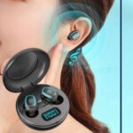 A10 LED Digital Display TWS Bluetooth Headsets Waterproof Wireless Sports Headsets with Charging Bin