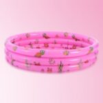Garden Round Inflatable Baby Swimming Pool Portable Inflatable Child Children Little Pump Pool Kiddie Paddling Pool with Air Pump, Size: 130x40cm – Pink