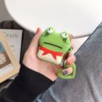 Frog Shaped Silicone Earphone Protective Cover for Apple AirPods with Wireless Charging Case (2019) / AirPods with Charging Case (2019) (2016) – Green