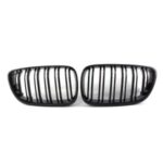2Pcs Gloss Black Front Bumper Grille Kidney Grilles Replacement for BMW 2-Series F22 F23 2014-2018