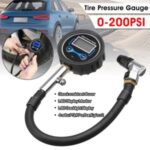 4 Units Switchable Digital LCD Tyre Tire Air Pump Pressure Gauge Tester