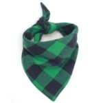 LEMONDA Grid Pattern Dual Layer Triangle Bib Dog Bandana Scarf, Size: 55 x 35 x 35cm
