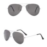 Anti UV Men Women Sport Glasses Daily Wear Stylish Sunglasses – Grey Lens/Silver Frame
