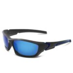 Fashion Sunglasses Men Sports Glasses UV400 Protection Women Golf Sunglasses Fishing Goggles – Blue/Black