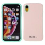 IFACE MALL Macaron Series PC + TPU Hybrid Case for iPhone XR 6.1 inch – Pink/Green