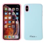 IFACE MALL Macaron Series PC + TPU Hybrid Shell for iPhone X/XS 5.8 inch – Blue/Pink