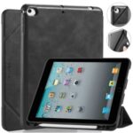 DG.MING See Series Auto Wake & Sleep Leather Phone Case for Apple iPad mini (2019) 7.9 inch / iPad mini 4 – Black