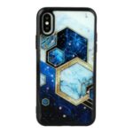 Marble Pattern Printing Epoxy TPU Back Case for iPhone X/XS 5.8 inch – Style A