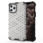 Honeycomb Pattern Shock-proof TPU + PC Hybrid Case for iPhone 12 Max/Pro 6.1 inch – White