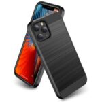 Brushed PC + TPU Hybrid Cell Phone Cover for iPhone 12 5.4 inch – Black