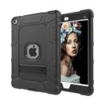 Detachable 2-in-1 Shock Proof Anti-dust Protective TPU + PC Kickstand Hybrid Case for iPad Air 2(iPad 6) – All Black