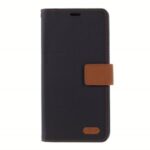 ROAR Twill Grain Flip Leather Wallet Case with Stand Cover for Samsung Galaxy A31 – Black