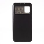 ROAR Window View Card Slot Shell Leather Stand Case for Samsung Galaxy A71 SM-A715 – Black