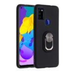 Finger Ring Case Kickstand Shell for Samsung Galaxy M51 – Black