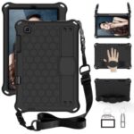 Honeycomb Texture EVA Tablet Combo Case with Shoulder Strap for Samsung Galaxy Tab S6 Lite P615 P610 – Black