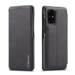 LC.IMEEKE Retro Style Leather Card Holder Case for Samsung Galaxy A31 – Black