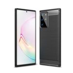 Carbon Fibre Brushed TPU Back Case for Samsung Galaxy Note 20 Plus – Black