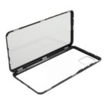 Detachable Magnetic Metal Frame + Double-sided Tempered Glass Anti-peep Case for Samsung Galaxy A81/Note 10 Lite – Black