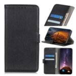 Litchi Texture Wallet Leather Flip Mobile Phone Shell for Samsung Galaxy M01 – Black