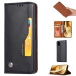 Auto-absorbed PU Leather Stand Wallet Phone Shell for Samsung Galaxy Note 20 – Black