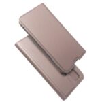 Magnetic Adsorption Stand Leather Card Holder Case for Samsung Galaxy M31 – Rose Gold
