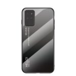 Gradient Color Tempered Glass + PC + TPU Protective Cover for Samsung Galaxy Note 20 – Grey/Black
