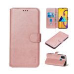 ENKAY ENK-PUC012 Wallet Stand Magnetic Leather Shell Case for Samsung Galaxy M30s/M21 – Rose Gold