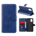 ENKAY ENK-PUC010 Leather Cell Phone Cover with Wallet Stand for Samsung Galaxy A71 SM-A715 – Blue