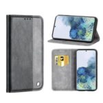 Auto-absorbed Business Splice Style Leather Stand Case with Card Slot Cover for Samsung Galaxy S20 – Grey