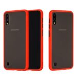 Matte Skin Drop-resistant PC + TPU Hybrid Cell Phone Case for Samsung Galaxy M10/A10 – Red