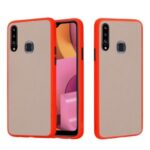 Matte Skin Drop-resistant Cover PC + TPU Hybrid Phone Case for Samsung Galaxy A20s – Red