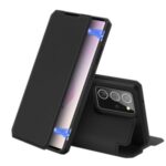 DUX DUCIS Skin X Auto-absorbed Leather Stand Case for Samsung Galaxy Note20 Ultra – Black