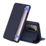 DUX DUCIS Skin X Auto-absorbed Leather Stand Case for Samsung Galaxy Note20 Ultra – Dark Blue