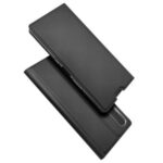 Magnetic Adsorption Stand Card Holder Leather Case for Sony Xperia L4 – Black
