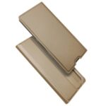 Magnetic Adsorption Stand Card Holder Leather Case for Sony Xperia L4 – Gold