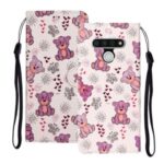 Embossed Patterned Wallet Leather Phone Cover with Strap for LG Stylo 6 – Bear