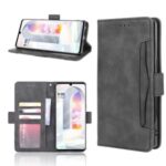 Wallet Leather Phone Case with Multiple Card Slots for LG Velvet – Black