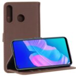 Crazy Horse Skin Leather Cover for Huawei P40 lite E/Y7p/Honor 9C – Coffee