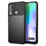 Thunder Series Twill Texture Soft TPU Phone Shell for Huawei Y6p – Black