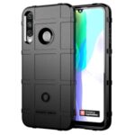 Anti-shock Square Grid Texture Thicken TPU Case for Huawei Y6p – Black