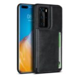 Magnetic PU Leather Coated TPU Back Case for Huawei P40 Pro – Black
