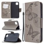 Imprint Butterfly Magnetic Leather Cover for Huawei Y5p/Honor 9S – Brown