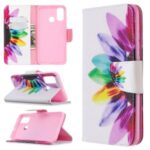 Pattern Printing Leather Wallet Stand Case for Huawei P smart 2020 – Colorful Petals
