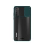 MOFI XINDUN Series Shockproof PC+TPU Phone Case with Lens Protective Slide Shield for Huawei Nova 7 5G – Green