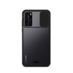MOFI XINDUN Series Shockproof PC+TPU Phone Case with Lens Protective Slide Shield for Huawei P40 – Black