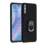Finger Ring Kickstand Soft Phone Case for Huawei Y8p/Enjoy 10s/P Smart S – Black
